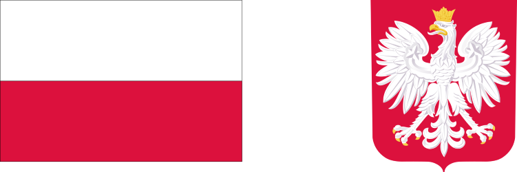 Flaga polski, obok Godło Polski