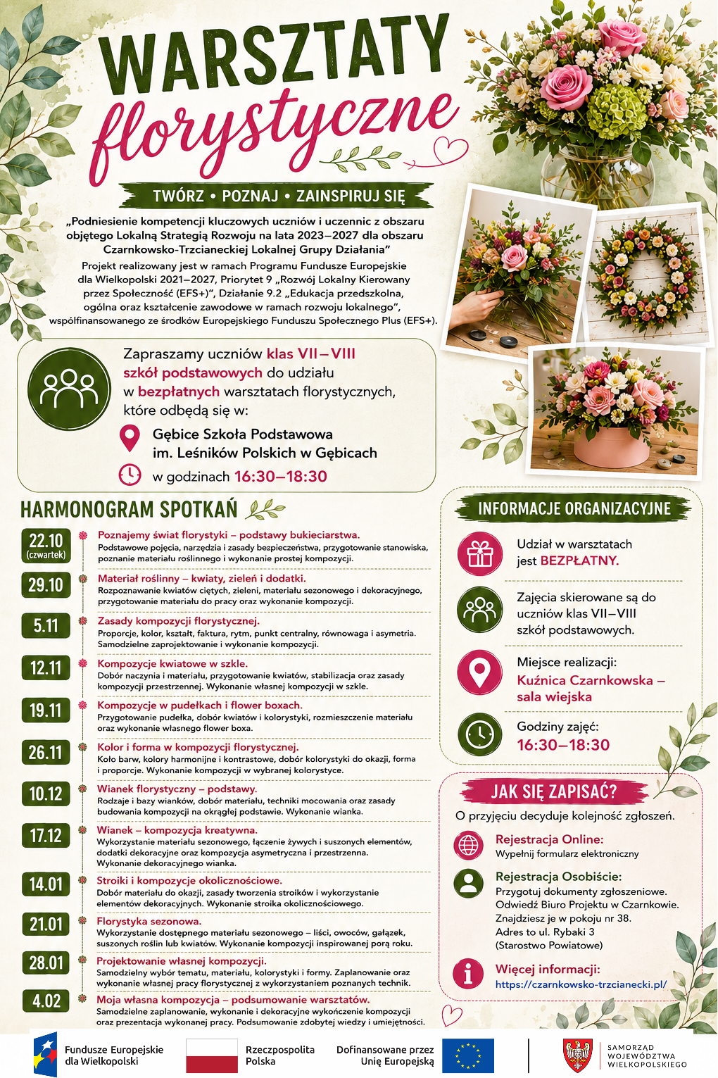 Warsztaty florystyczne w&nbsp;Gębicach
