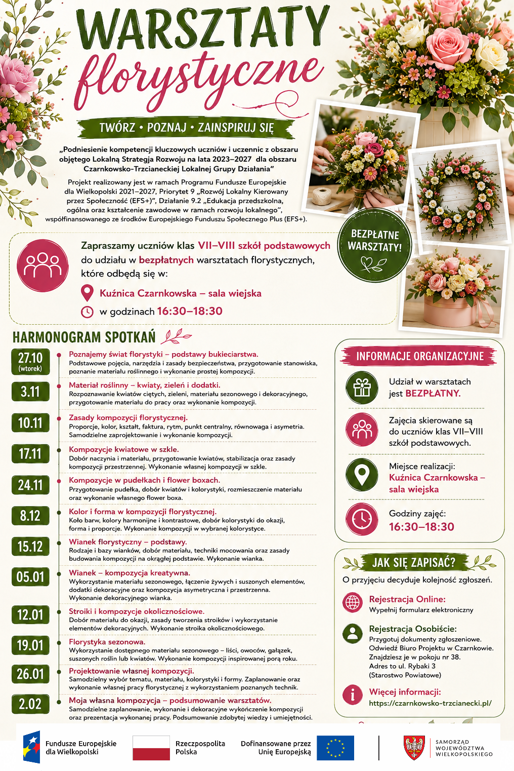 Warsztaty Florystyczne w&nbsp;Kuźnicy Czarnkowskiej