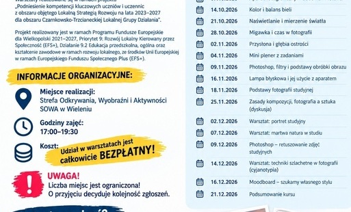 Zdjęcie do Bezpłatne warsztaty fotograficzne!