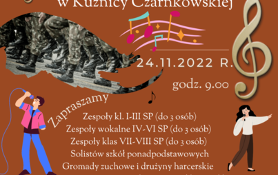 Zdjęcie do XXIV Festiwal Piosenki Patriotycznej, Żołnierskiej i Harcerskiej pamięci Jerzego Herby w Kuźnicy Czarnkowskiej 